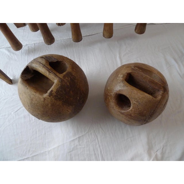 Title: 9-pin bowling game (Le Jeu de Quilles de 9). Origin: Soutwest France; Bearn, Bigorre and Chalosse regions. Period:...