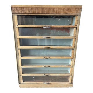 Vintage Rustic Tool Cabinet With 7 Drawers For Sale