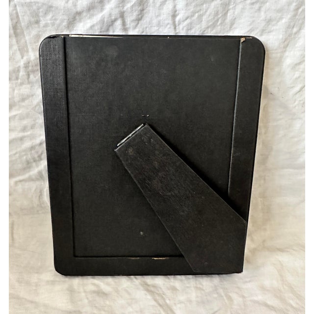 Vintage Wood & Brass Picture Frame For Sale - Image 4 of 5