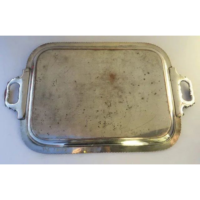 Traditional Old Sheffield Rectangular Tray Gadrooned Edge 1840 For Sale - Image 3 of 7