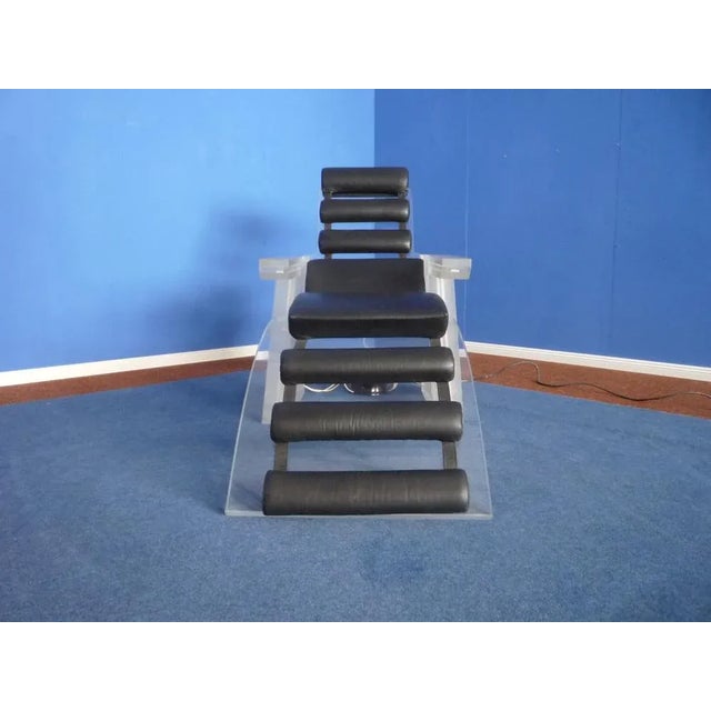 Black Italian Space Age Acrylic Glass Lounge Chair, 1960s For Sale - Image 8 of 18