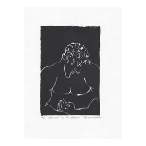 David Baird Homage to an Athlete Linocut