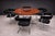 Pozza Moveis, Brazil, c. 1960s. This five-chair suite distills a modernist economy of means: industrial materials and a...
