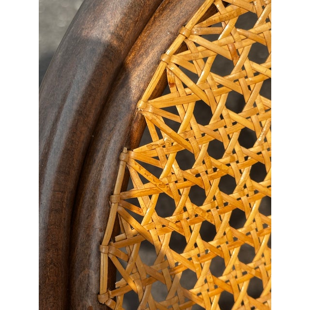 1950s Radomsko Cane Back Bentwood Dining Arm Chairs Set of Four For Sale - Image 10 of 12