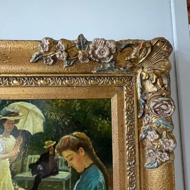 After Oscar Arthur Bluhm, Midsummer Day, Oil on Panel, Framed For Sale - Image 17 of 18