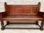 Antique Spanish Oak Bench With Paneled Back and Turned Legs For Sale - Image 6 of 14