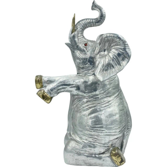 Vintage Arthur Court Elephant Ice Bucket Wine Cooler 1986 Barware For Sale - Image 9 of 12