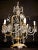 Argentine Five Arm Crystal Table Lamp For Sale In Los Angeles - Image 6 of 7