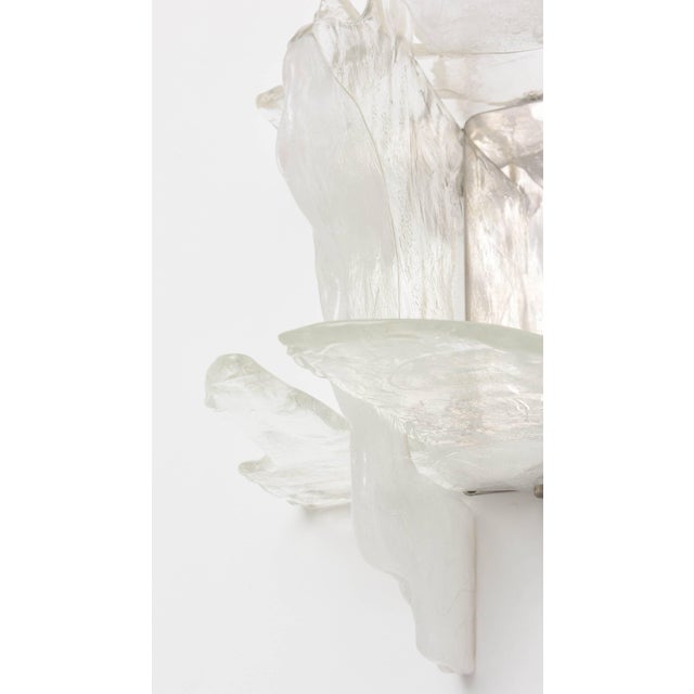 Mid 20th Century Murano Glass Wall Sconces by Mazzega, Italy, 1960s - a Pair For Sale - Image 5 of 11