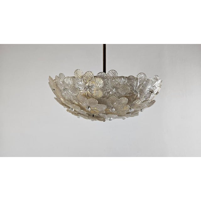 Murano Glass Flower Basket Pendant from Barovier & Toso, Italy For Sale - Image 4 of 13