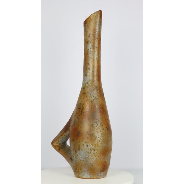 Ceramic Vase by Agnès Escala for Vallauris, 1970s For Sale - Image 4 of 12