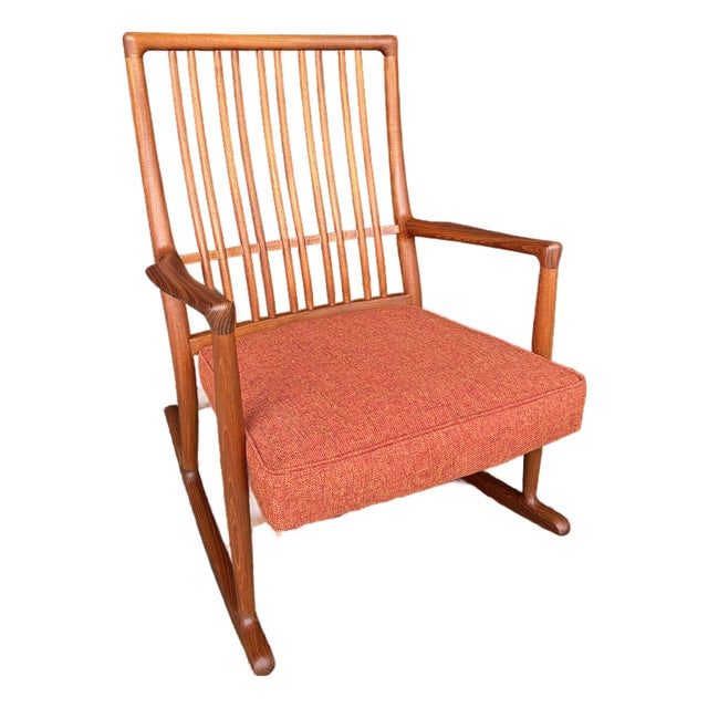 1960s Attributed to Hans Wegner Teak Rocking Chair… Completely Refurbished! For Sale