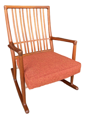 1960s Attributed to Hans Wegner Teak Rocking Chair… Completely Refurbished!