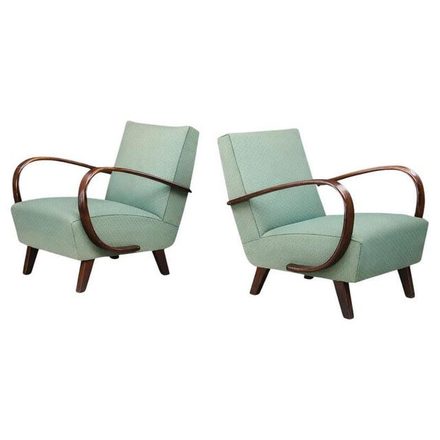 Art Deco Bentwood Lounge Chairs from Jindřich Halabala, 1940s, Set of 2 For Sale - Image 10 of 10