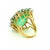 Metal Vintage 1960s 14K Yellow Gold Colombian Emerald Diamond Cocktail Ring, 36.42 Ct For Sale - Image 7 of 16