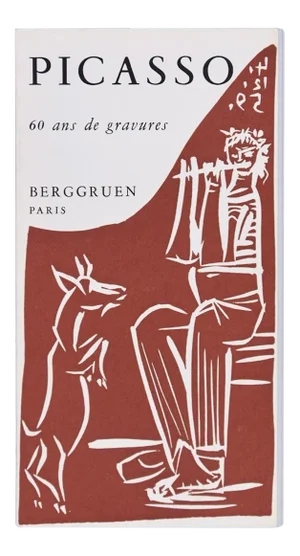 Picasso. 60 Ans de Gravures - Vintage Catalogue with Original Linocut - 1964 1964