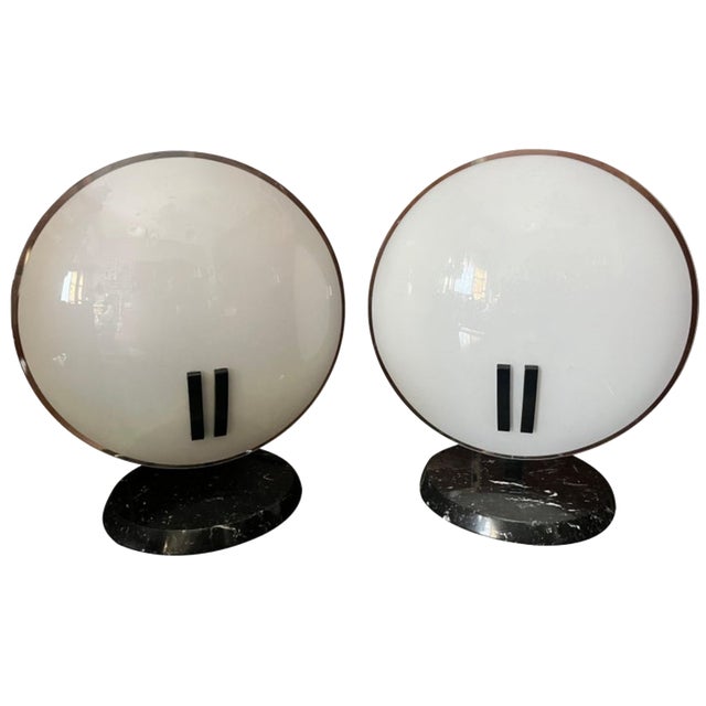 Perla Lamps by Bruno Gecchelin for Oluce, 1980s, Set of 2 For Sale