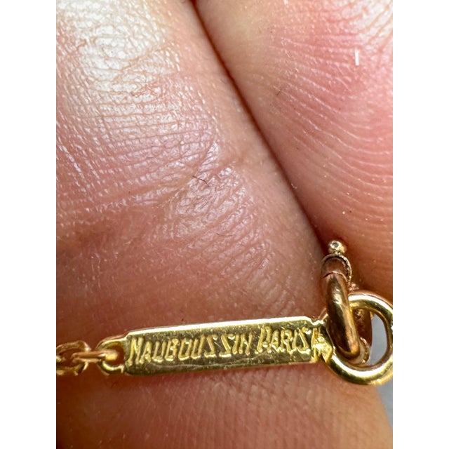 Mauboussin Paris 18Kt Yellow Gold Vintage Mother Of Pearl Clover Pendant For Sale In New York - Image 6 of 18