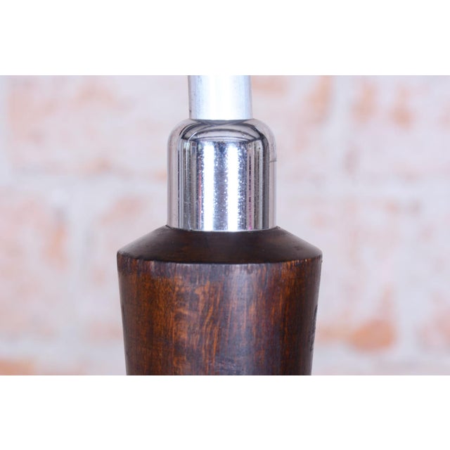 1920s Cubism Floor Lamp in Beech and Chrome-Plated Steel, 1920s For Sale - Image 5 of 12