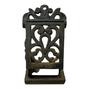 Vintage Cast Iron Matchbox Holder Wall Mount