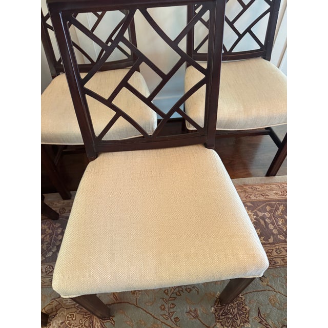 Bought these from Bea Hive Vintage for our dinning room. Used 4-5 times for dinner parties. Very comfortable to sit in and...