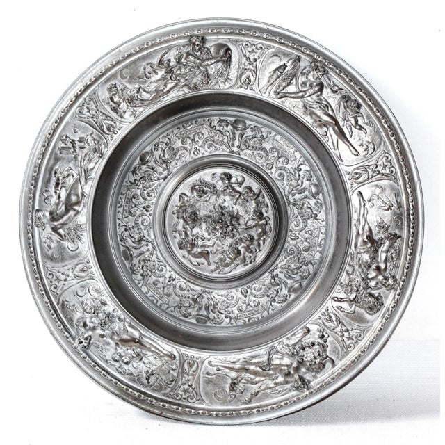 2 very large wall panels made of cast iron from the time of early historicism. Shown are the 12 signs in English...