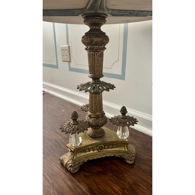 Mid 20th Century Vintage French Napoleon III Empire Revival Gueridon Round End Table For Sale - Image 5 of 12
