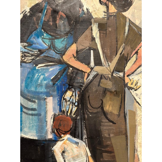 Women and Child, 1950s, Oil Painting on Canvas, Framed For Sale - Image 17 of 18