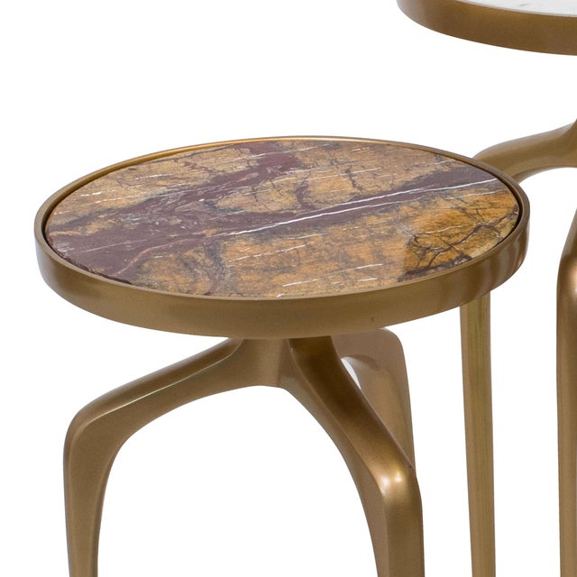 Not Yet Made - Made To Order Regina Andrew Mixer Aluminum Tables, Brass - Set of 3 For Sale - Image 5 of 8