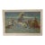 Pleasant Beach Scene of a Family Under an Umbrella on the Beach Original Serigraph by Don Hatfield May 1988 For Sale
