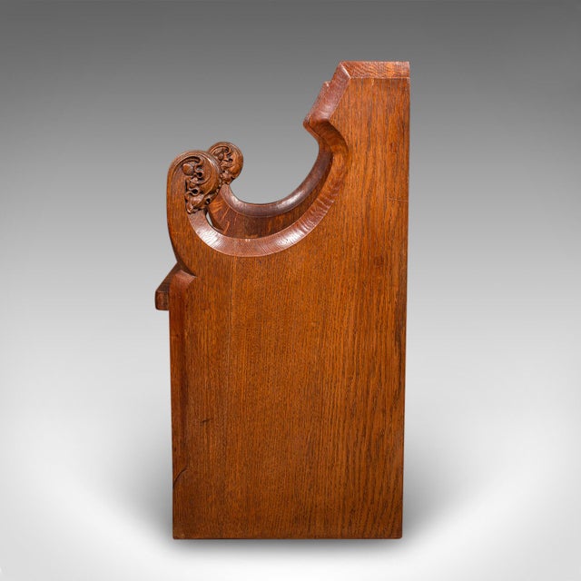 Late 19th Century Antique Hall Settle, Scottish Oak Seat & a Half Bench, Gothic Revival, Victorian For Sale - Image 5 of 10