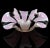 Glass Vintage Murano Pink Black White Alternating Ribbons Italian Art Glass Folded Edges Decorative Bowl For Sale - Image 7 of 9