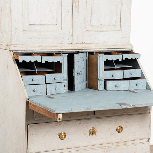 Early 19th Century 19th Century Swedish White Gustavian Pine Secretary For Sale - Image 5 of 9