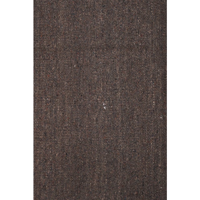 Coffee Giant Turkish Kilim Rug 9'6'' X 10'3'' For Sale - Image 8 of 12