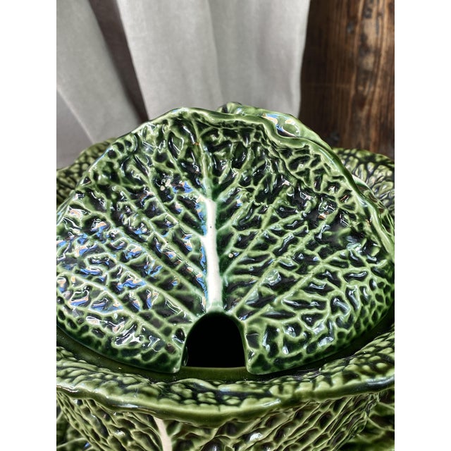 Large Earthenware Tureen in the shape of Cabbage Leaves, 1970s For Sale - Image 18 of 18