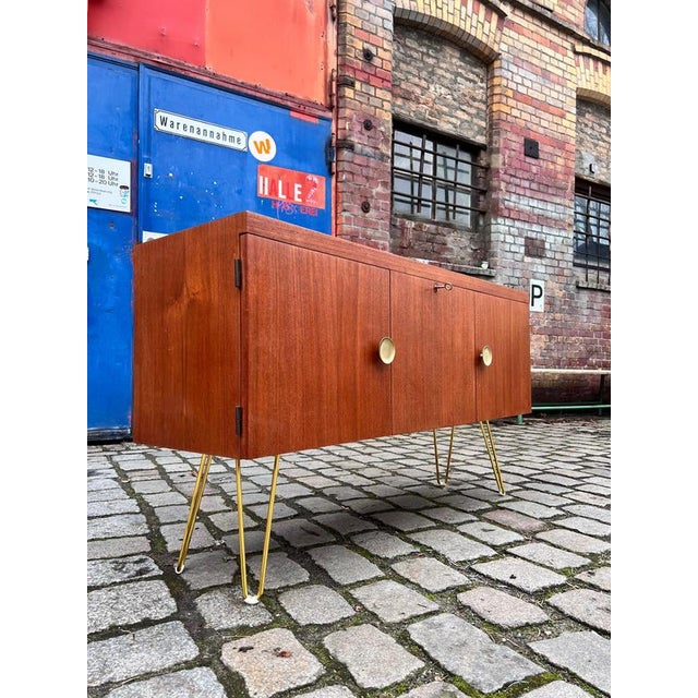 Teak Sideboard with Tiles and Lock For Sale - Image 11 of 11
