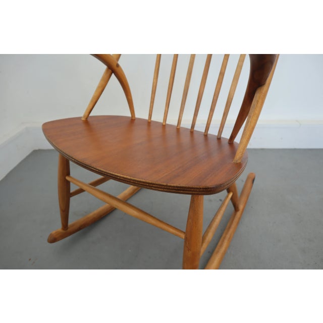 Mid-Century Rocking Chair by Illum Wikkelsø for Niels Eilersen For Sale - Image 6 of 18