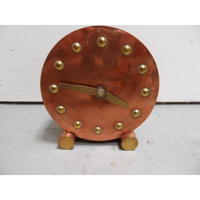 Art Deco Metal Table Clock For Sale - Image 11 of 11