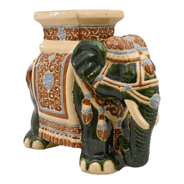 1960s French Ceramic Elephant For Sale