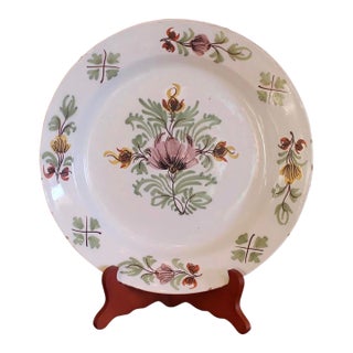 Large English Delftware Fazackerley Charger- 18th Century For Sale