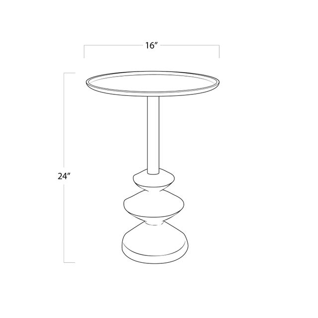 Regina Andrew Hope Aluminum Table, White For Sale In Detroit - Image 6 of 7