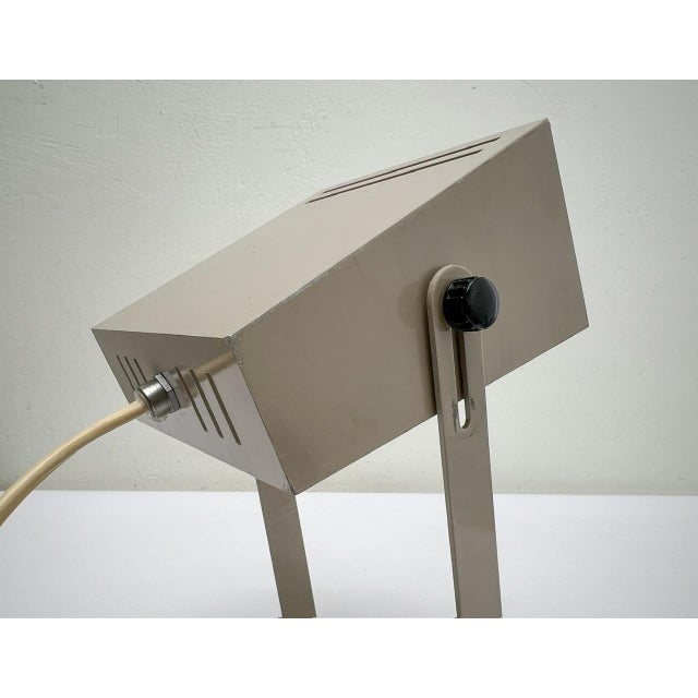 Adjustable Table Lamp in Beige Metal by Anvia, 1960s For Sale - Image 6 of 12