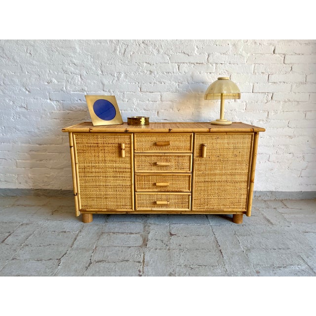 Vintage Italian Rattan Sideboard, 1970s For Sale - Image 16 of 16