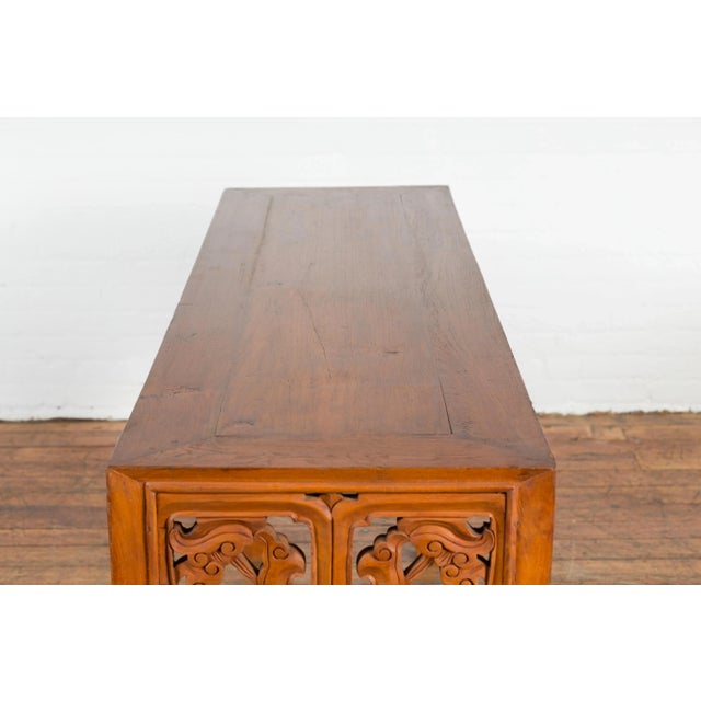 Mid 20th Century Indonesian Vintage Altar Console Table with Cloudy-Carved Apron and Spandrels For Sale - Image 5 of 13