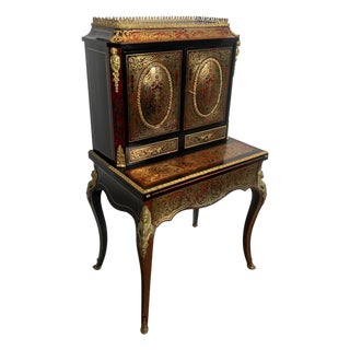 Late 19th Century Bonheur du Jour desk, literally happiness of the day in Boulle marquetry For Sale