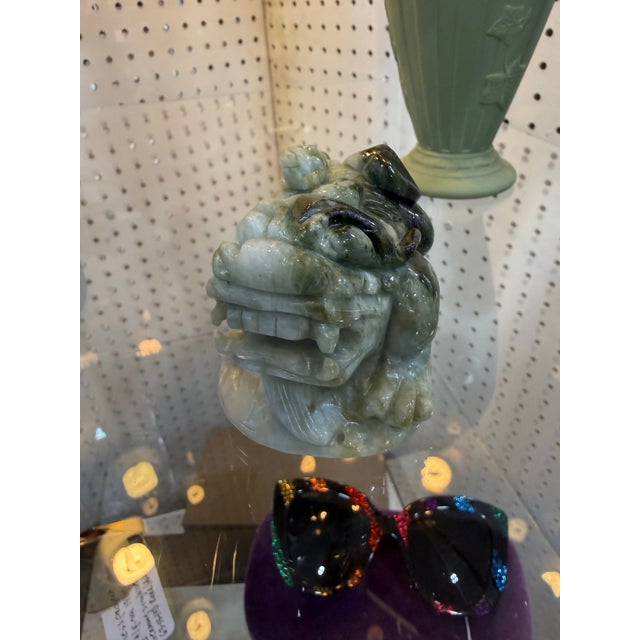 1900s Chinese Natural Du Shan Jade Carving Wealth Yuanbao Pixiu Beast Sculpture 3.5in For Sale In Atlanta - Image 6 of 7