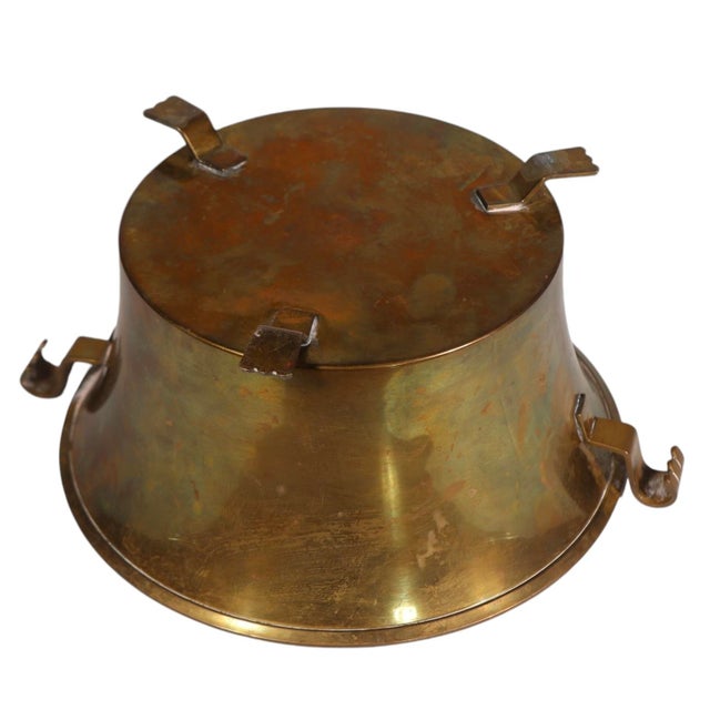 Brass Swedish Art Deco Brass Footed Bowl by Oh Lagersted C. 1920's For Sale - Image 8 of 9