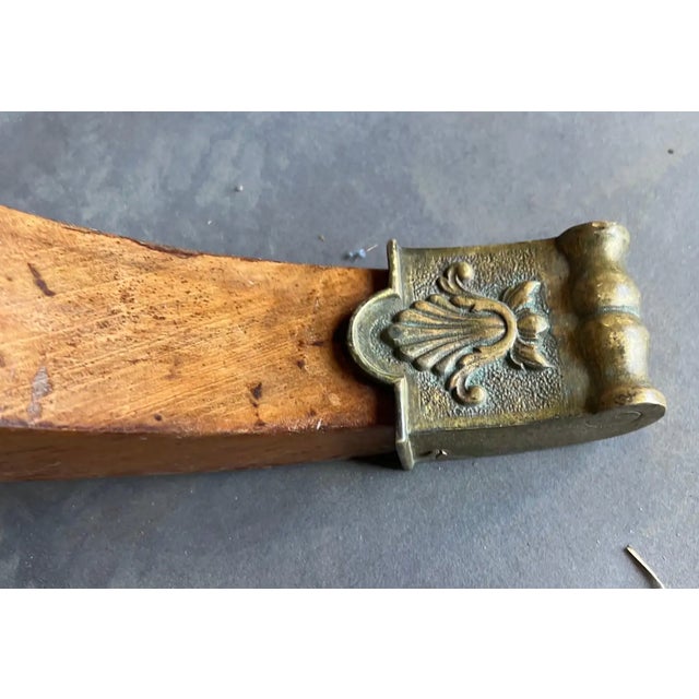 Early 20th Century Art Deco Period Walnut and Marble Table With Bronze Appliqués For Sale - Image 9 of 9