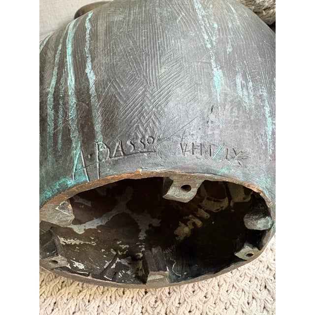 Rare Angelo Basso Bronze Sculpture “Mother and Child” Limited Edition Viii/Ix For Sale - Image 10 of 11