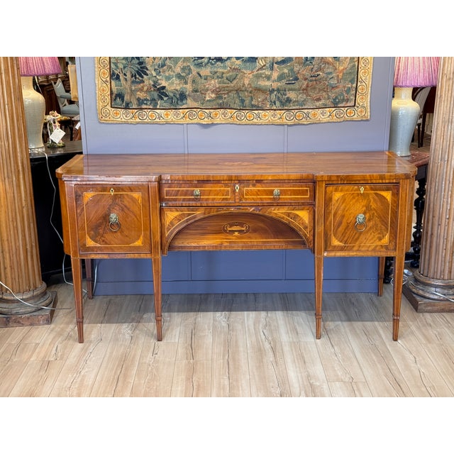 Late 18th Century English George III Inlaid Mahogany Sideboard For Sale - Image 4 of 16